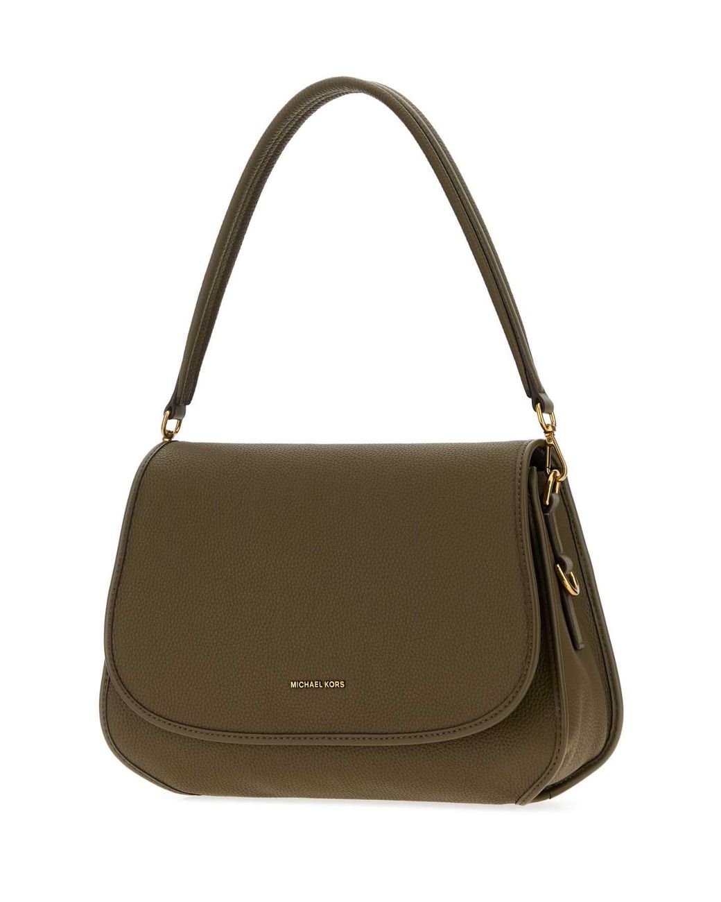 MICHAEL Michael Kors Green Michael Kors Holmes Leather Shoulder Handbag, 30 Cm