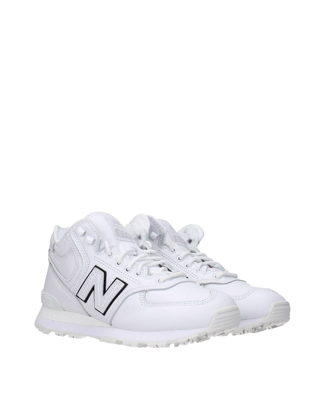New Balance White Sneakers Comme Des Garcons Uomo Pelle Bianco for men