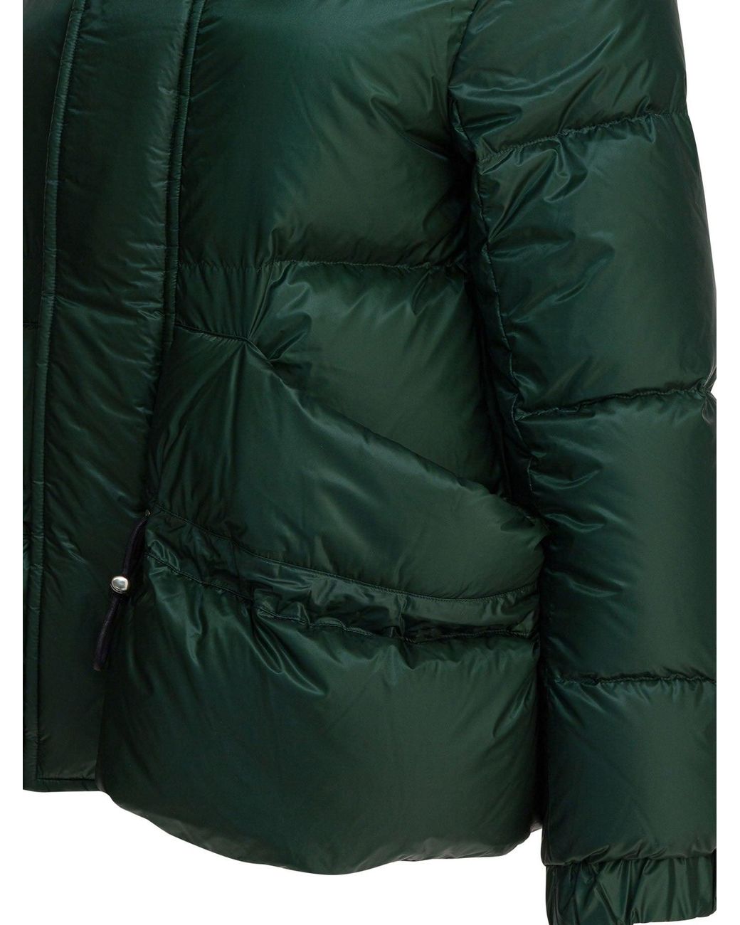 Sacai Gewatteerd Nylon Donsjack in het Green