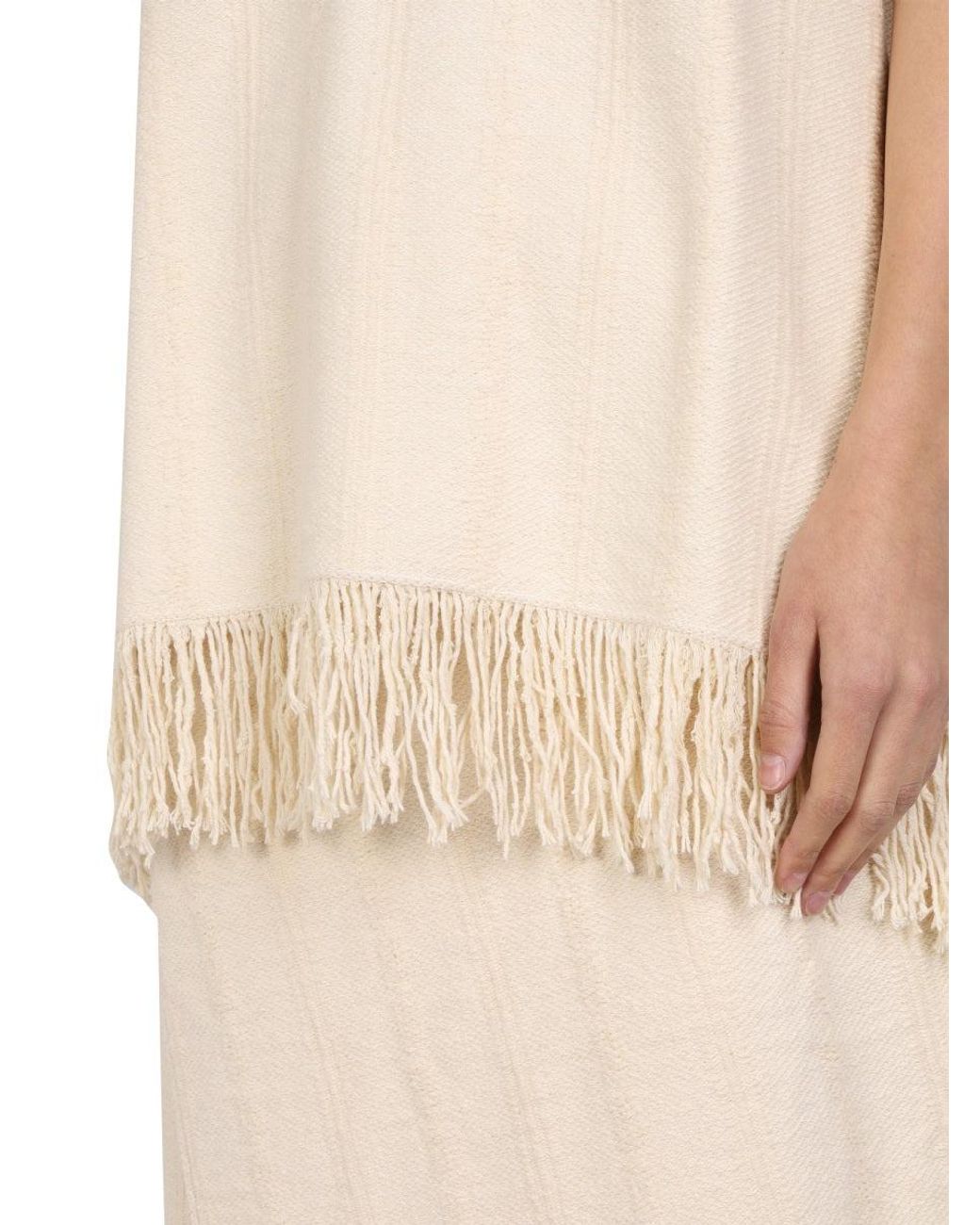 Jil Sander Natural Solid V Neck Top