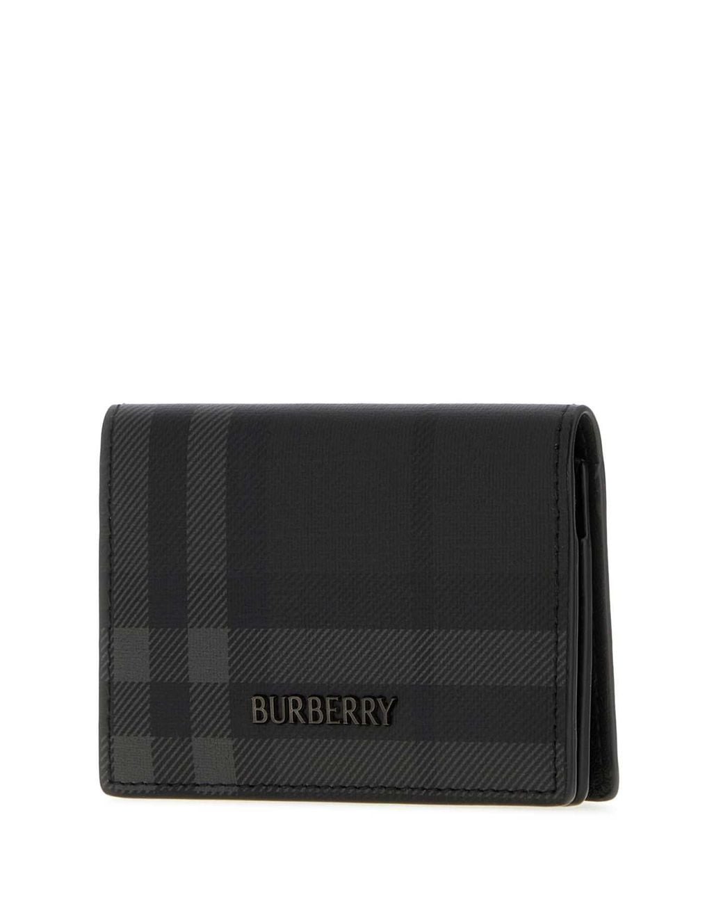 Burberry Black Printed Canvas Mini Card Holder 10 Cm X 8 Cm for men