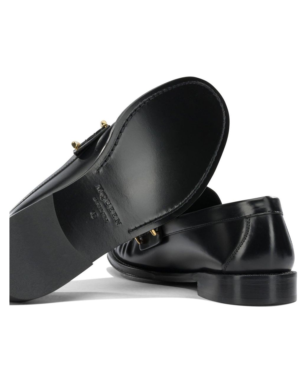 McQueen Black Loafers & Slippers