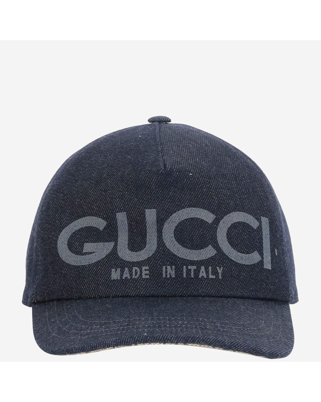 Gucci Blue Lasered Denim Baseball Hat