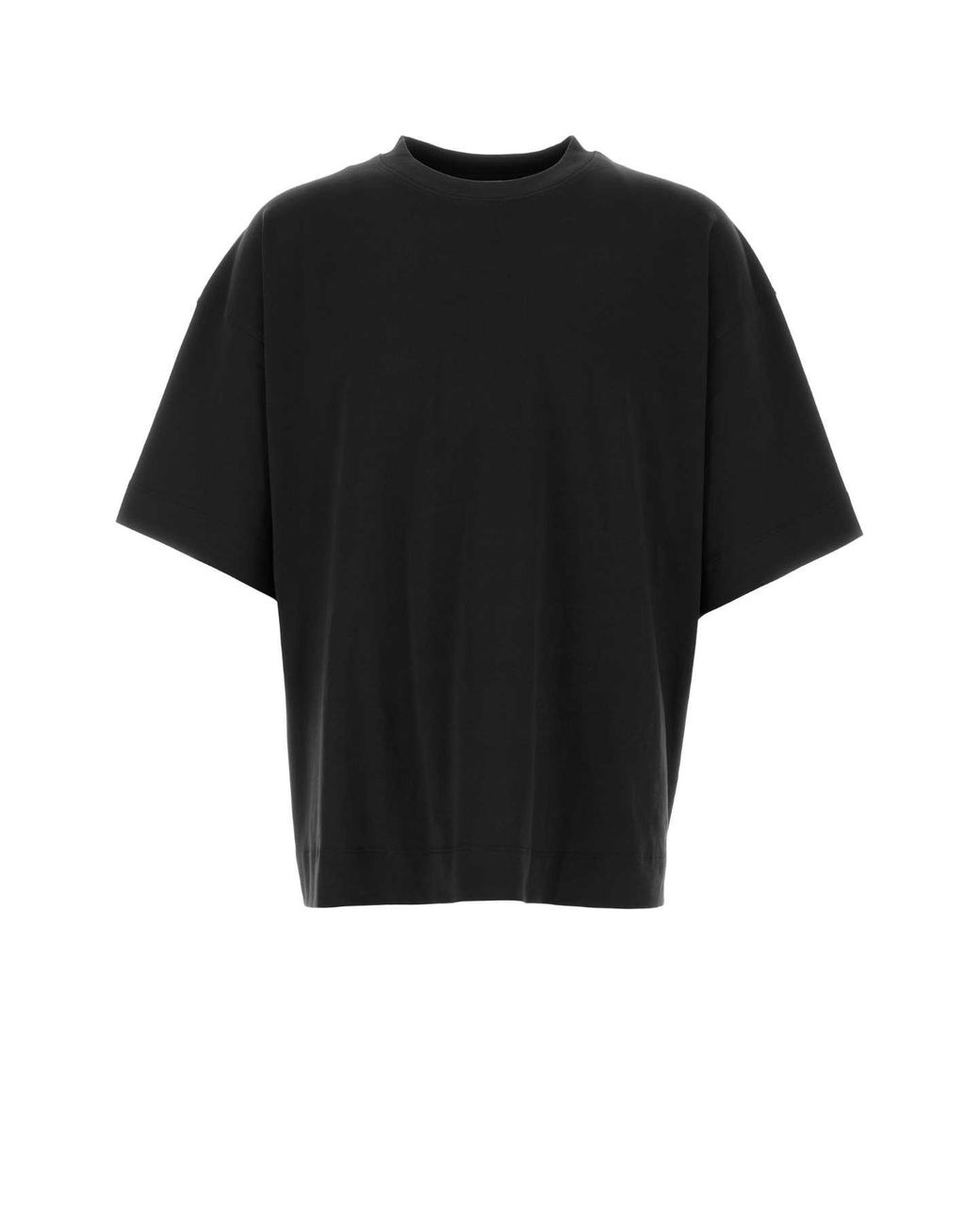 Dries Van Noten Black Cotton Heno Oversize T-Shirt for men