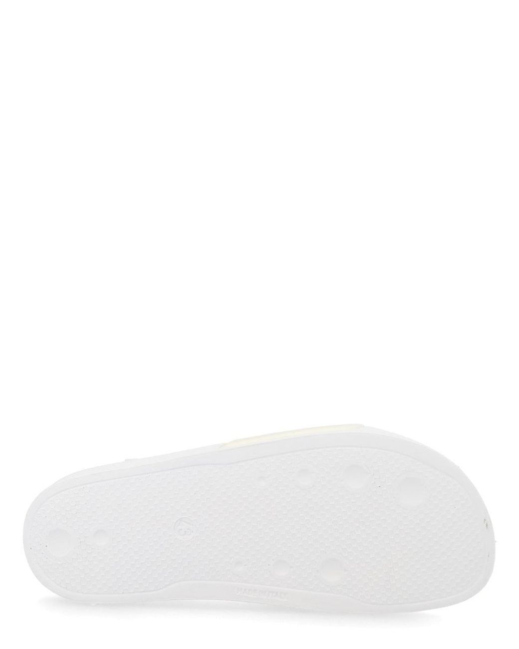 MSGM White Logo Slides for men
