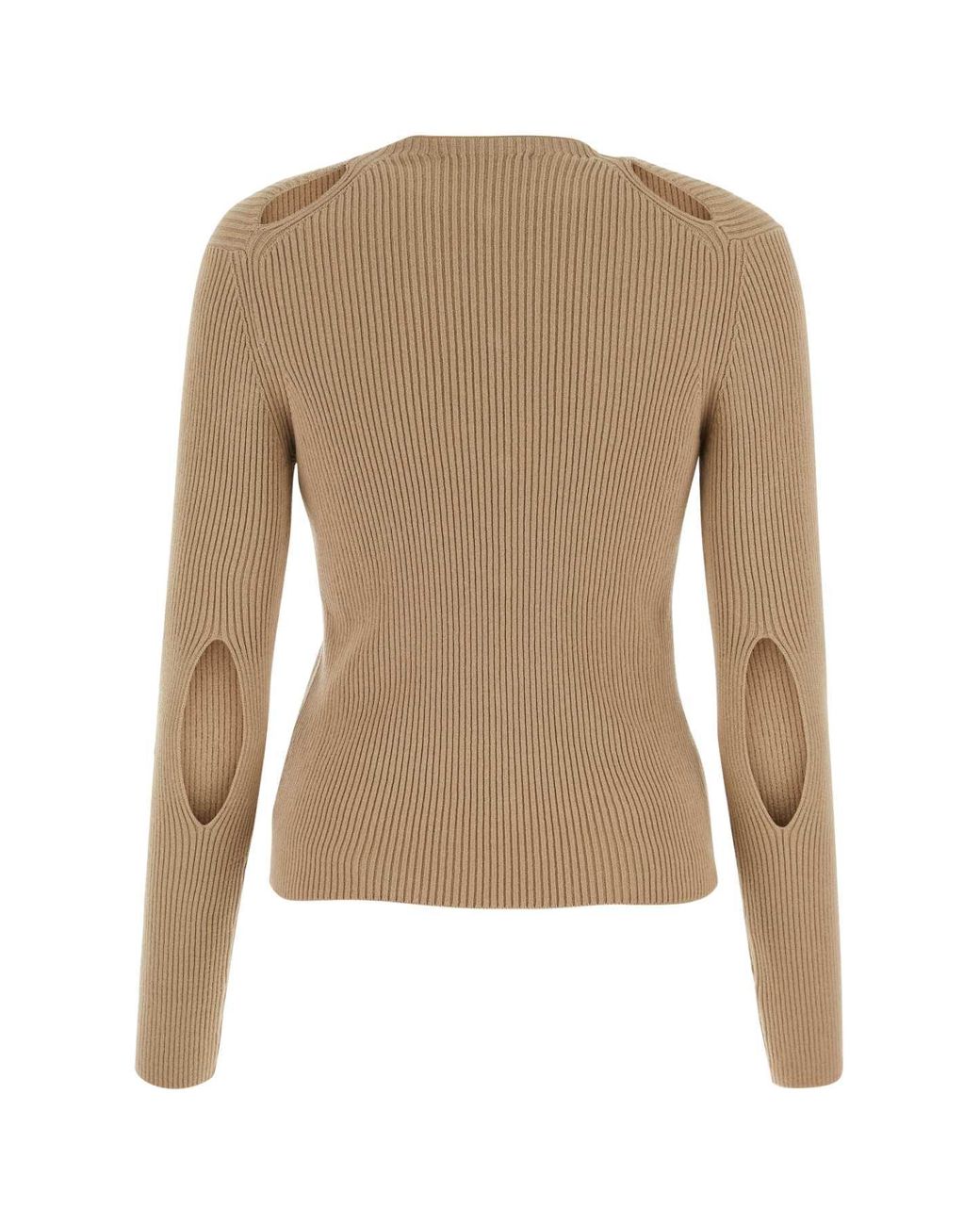 Fendi Natural Ribbed Cotton Cardigan