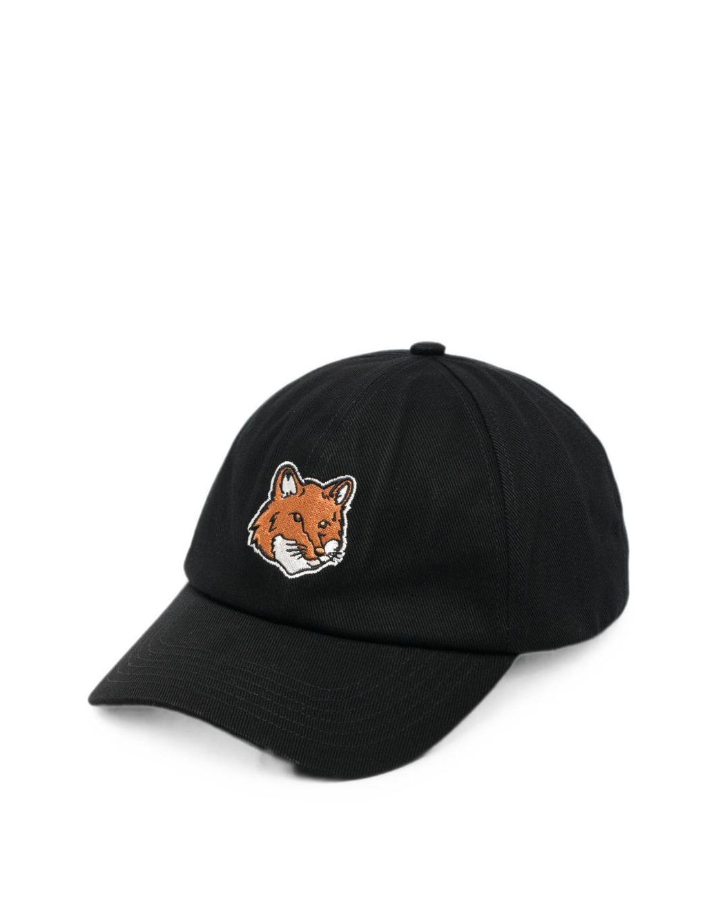 Maison Kitsuné Black Fox Head Baseballkappe