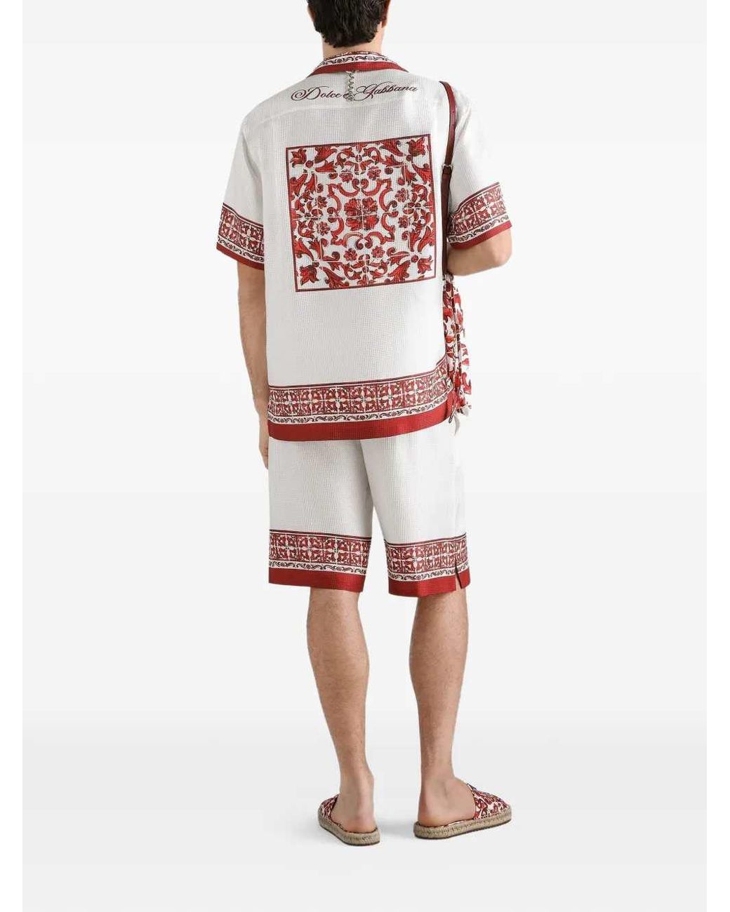 Dolce & Gabbana White Dolce & Gabbana Vanity Bermuda Shorts for men