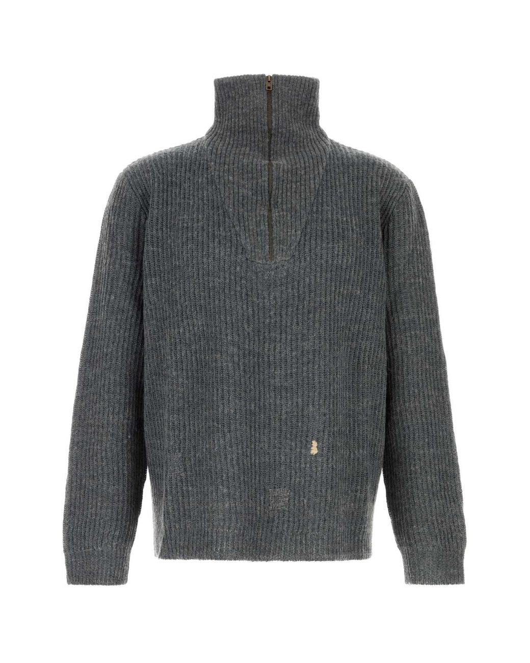 Maison Margiela Gray Wool Blend Sweater
