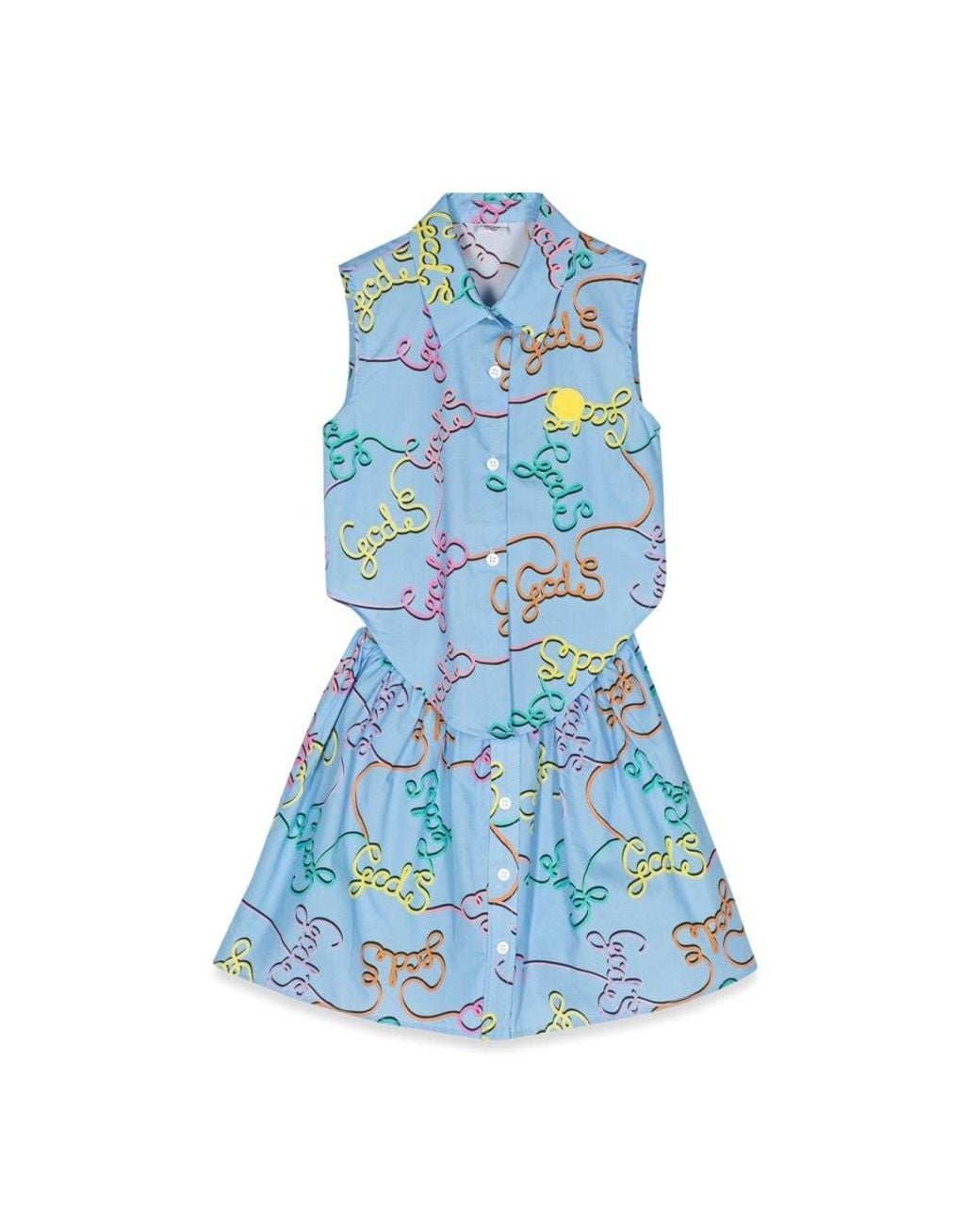 Gcds Blue Blouse And Skirt Set