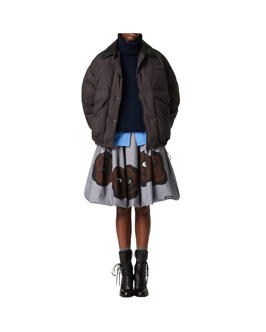 Miu Miu Blue Cashmere Turtleneck
