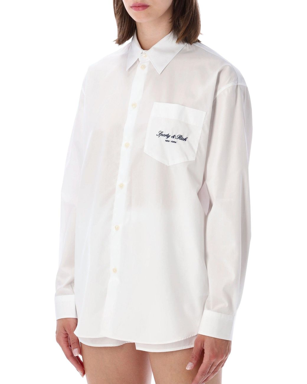 Sporty & Rich White Sporty & Rich Sporty & Rich Ny Oversized Shirt