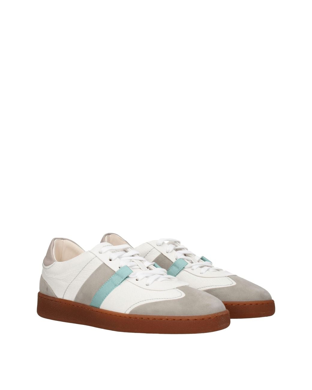 Ferragamo Multicolor Sneakers Garda Uomo Pelle Bianco/Grigio for men