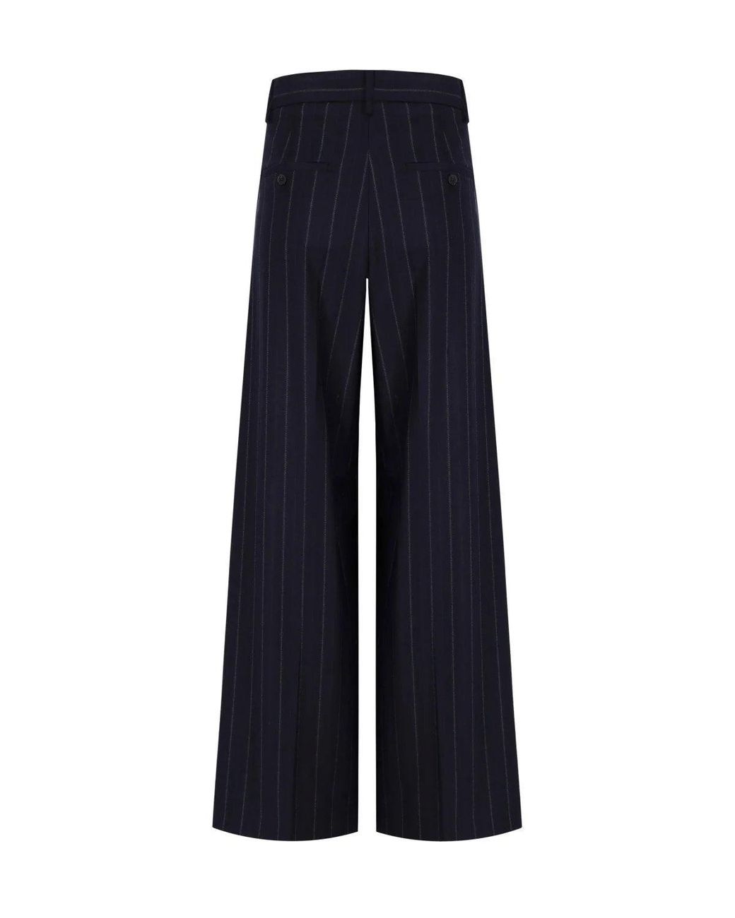 Weekend by Maxmara Blue Nebbie Pinstripe Trousers