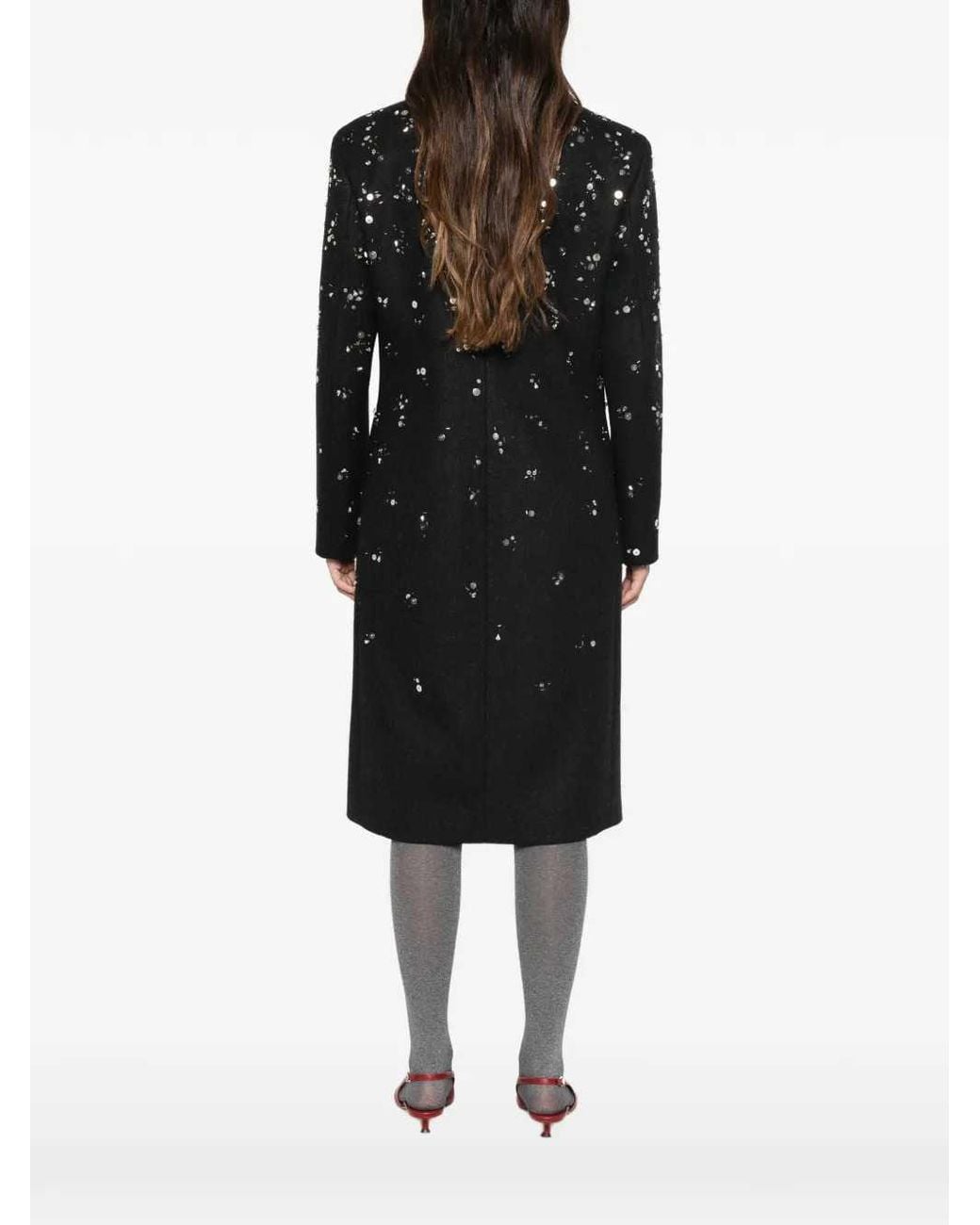 Jil Sander Black Belted Wool Coat