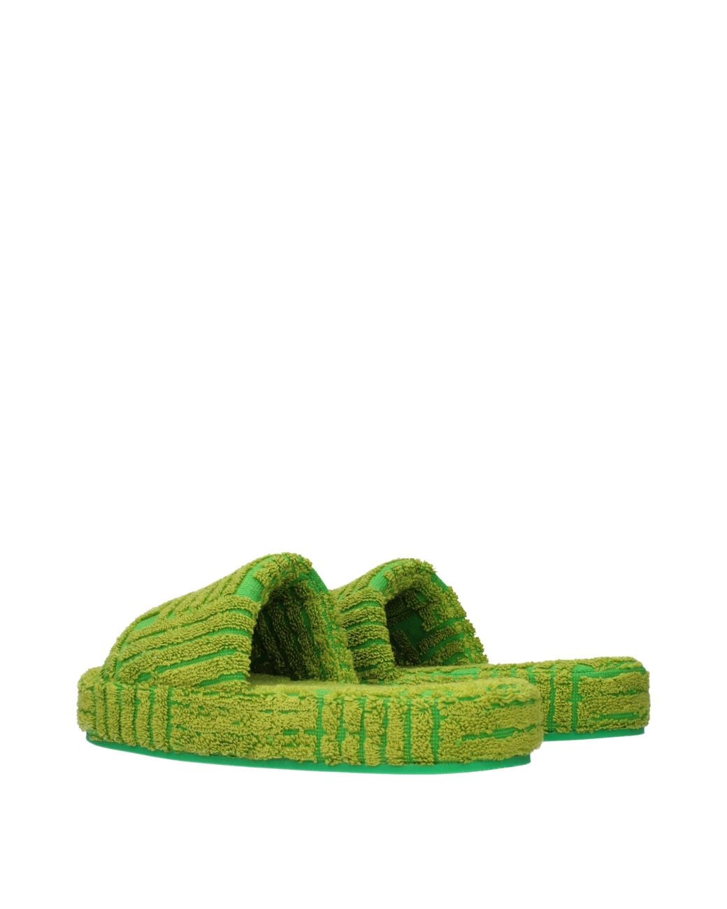 Bottega Veneta Green Fabric Slippers And Clogs/Parakeet