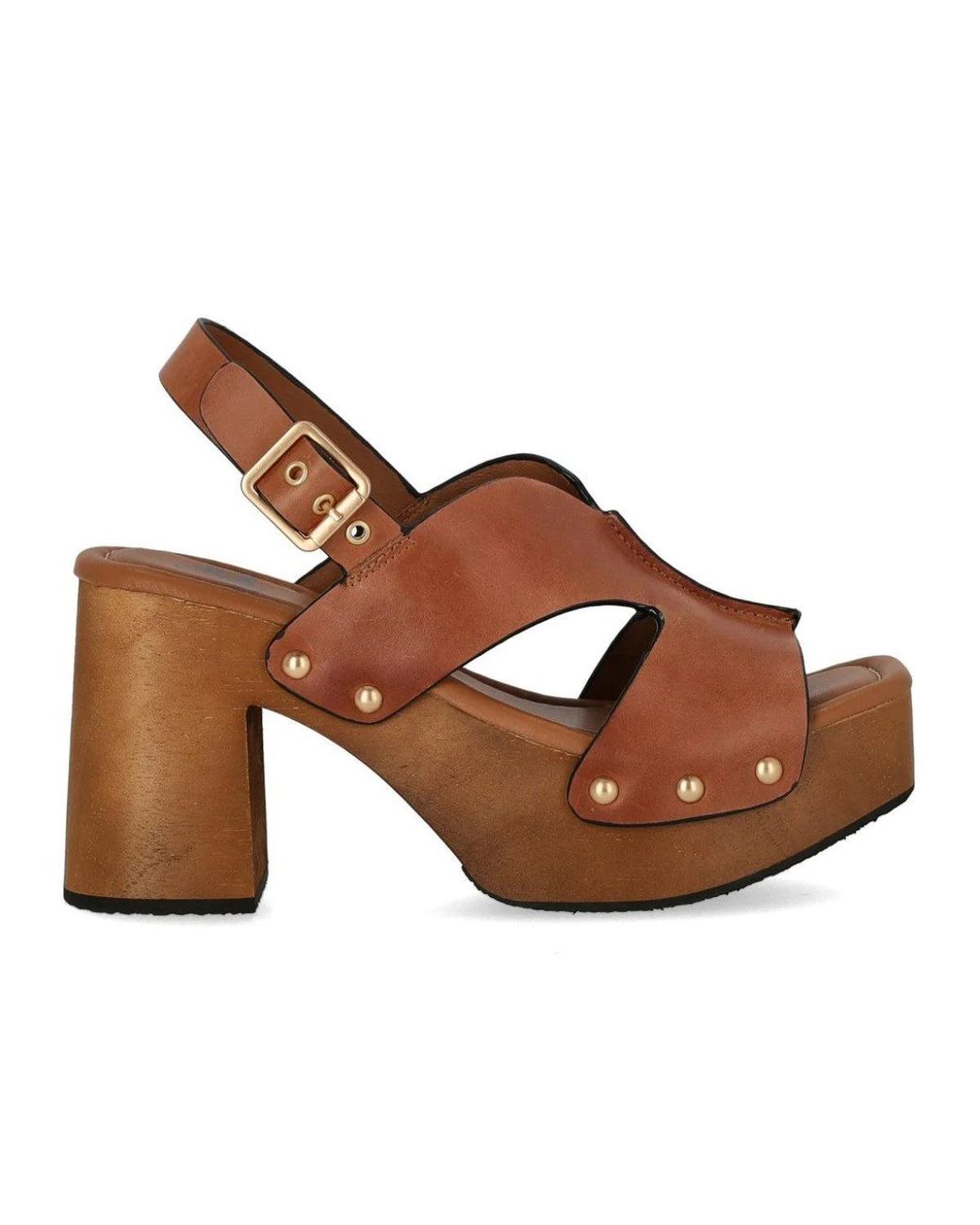 MISS OLIVIA Brown Eva Heeled Sandal