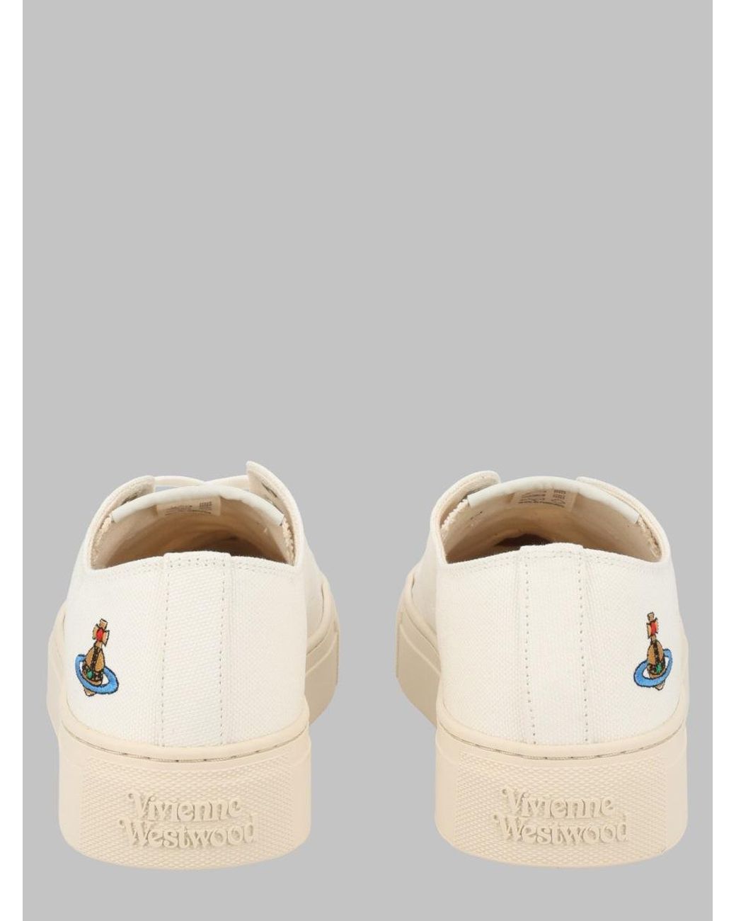 Vivienne Westwood Natural Low-Top Lace-Up Platform Sneakers