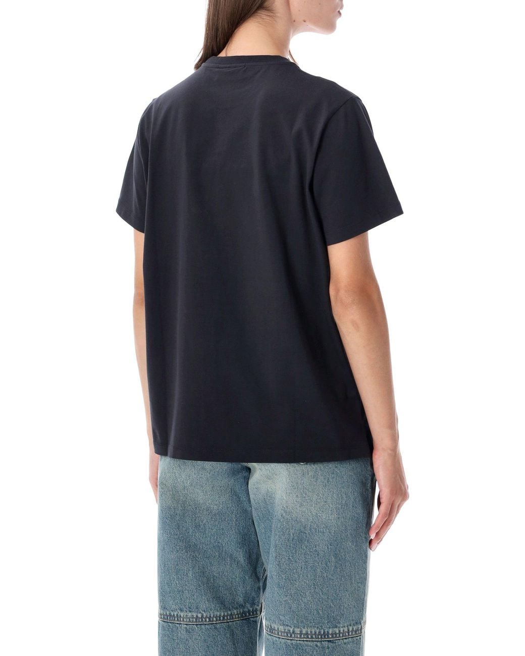 Ganni Blue Graphic Cotton T-Shirt