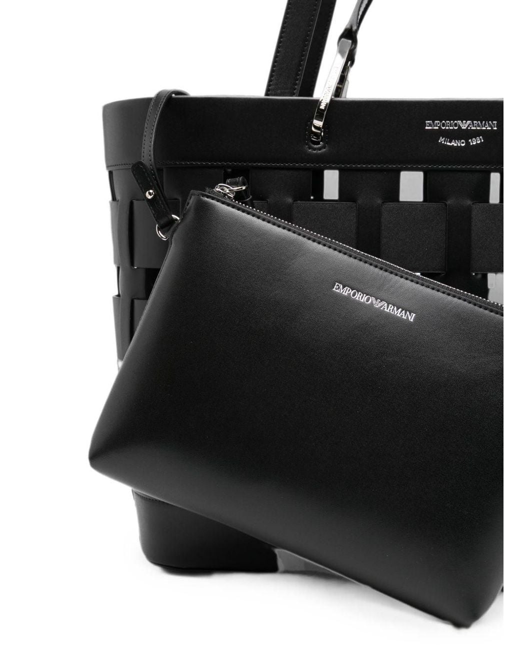 Emporio Armani Black Medium Tote Bag