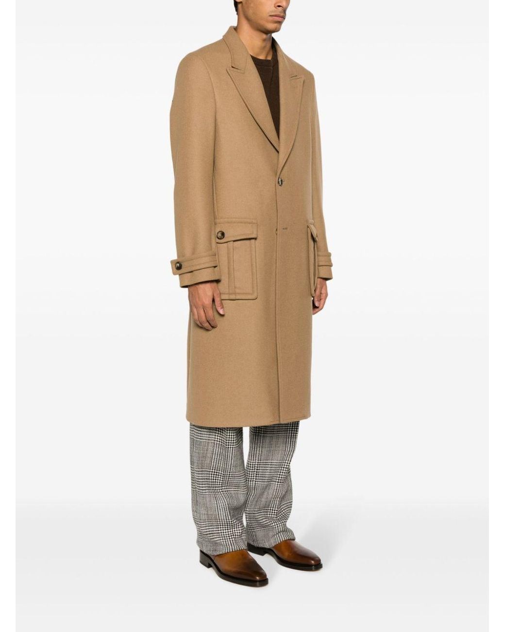 Etro Natural Wool Coat for men
