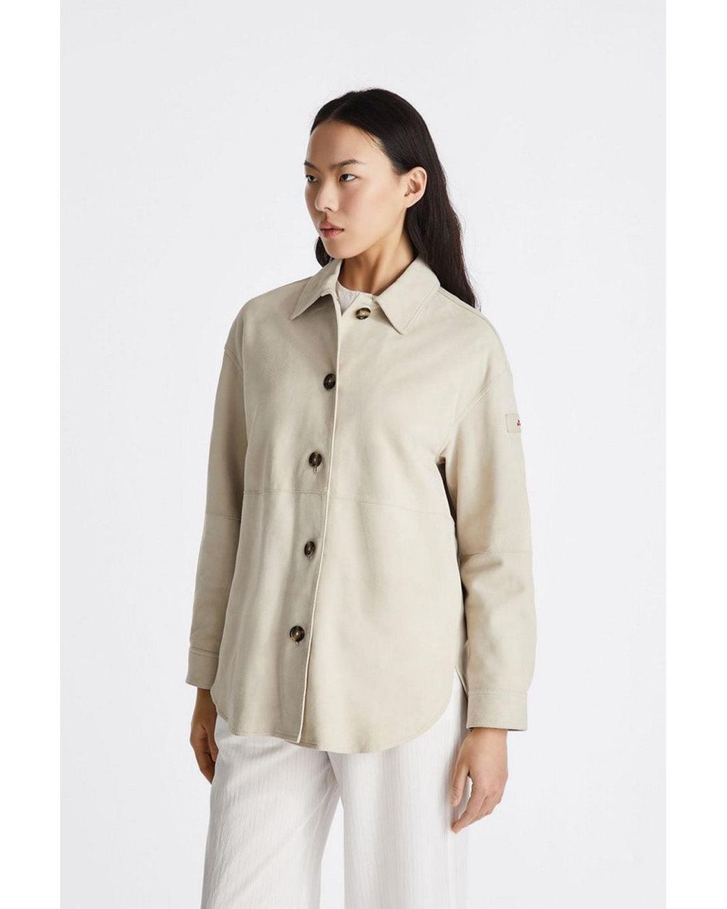 Peuterey White Technical Nylon Zip-Up Jacket