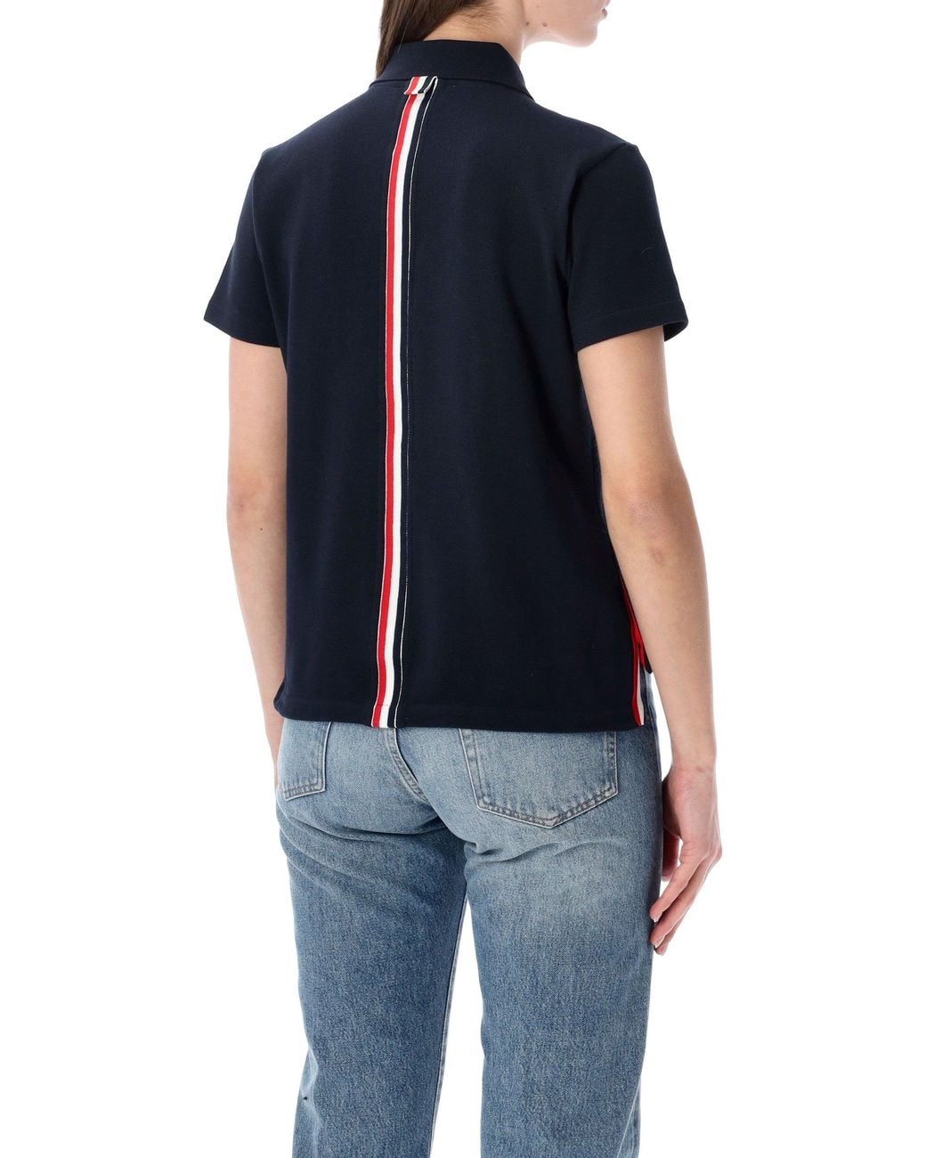 Thom Browne Blue Relaxed-Fit Cotton Polo Shirt