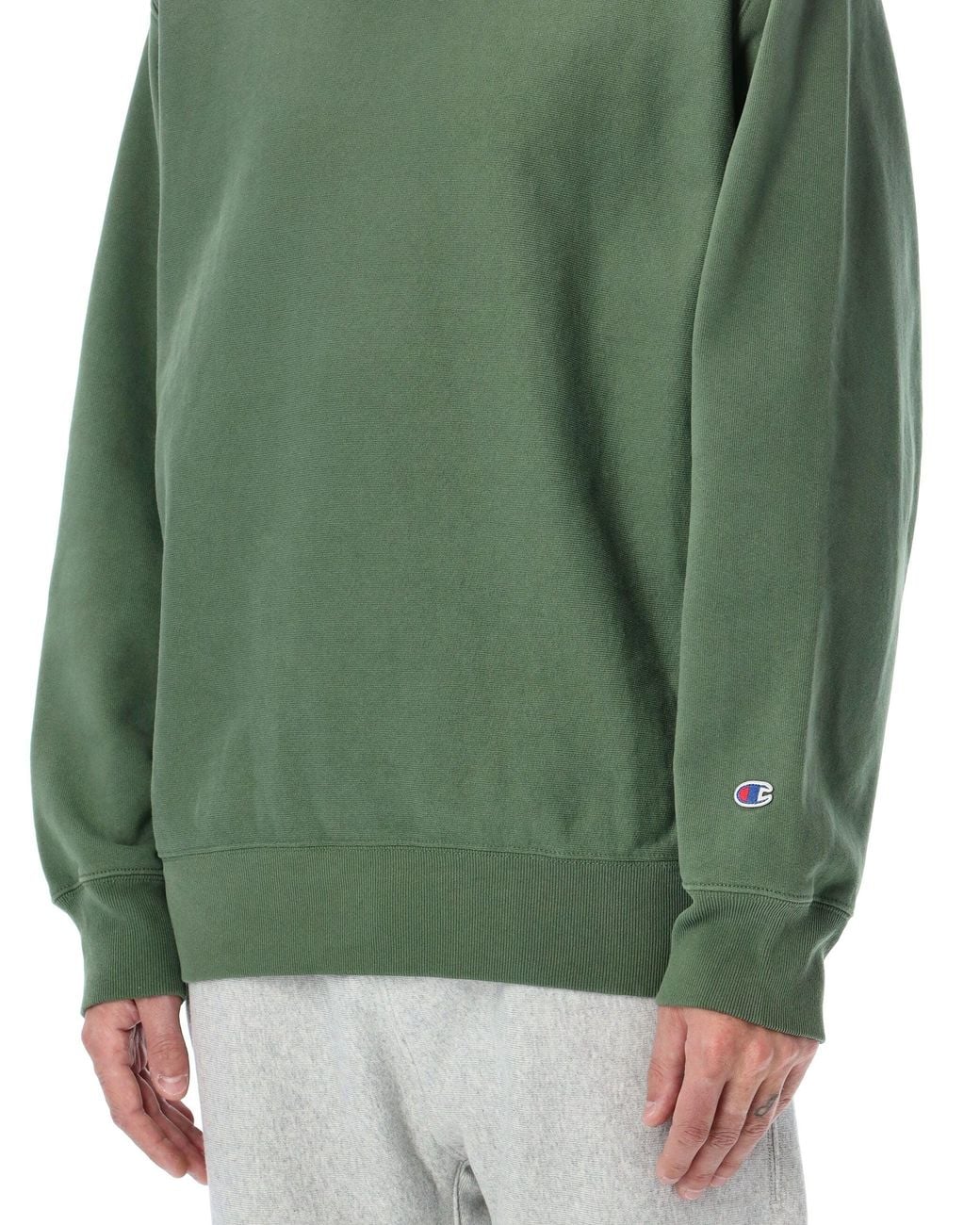 Champion Green Reverse Weave Crewneck Sweatshirt