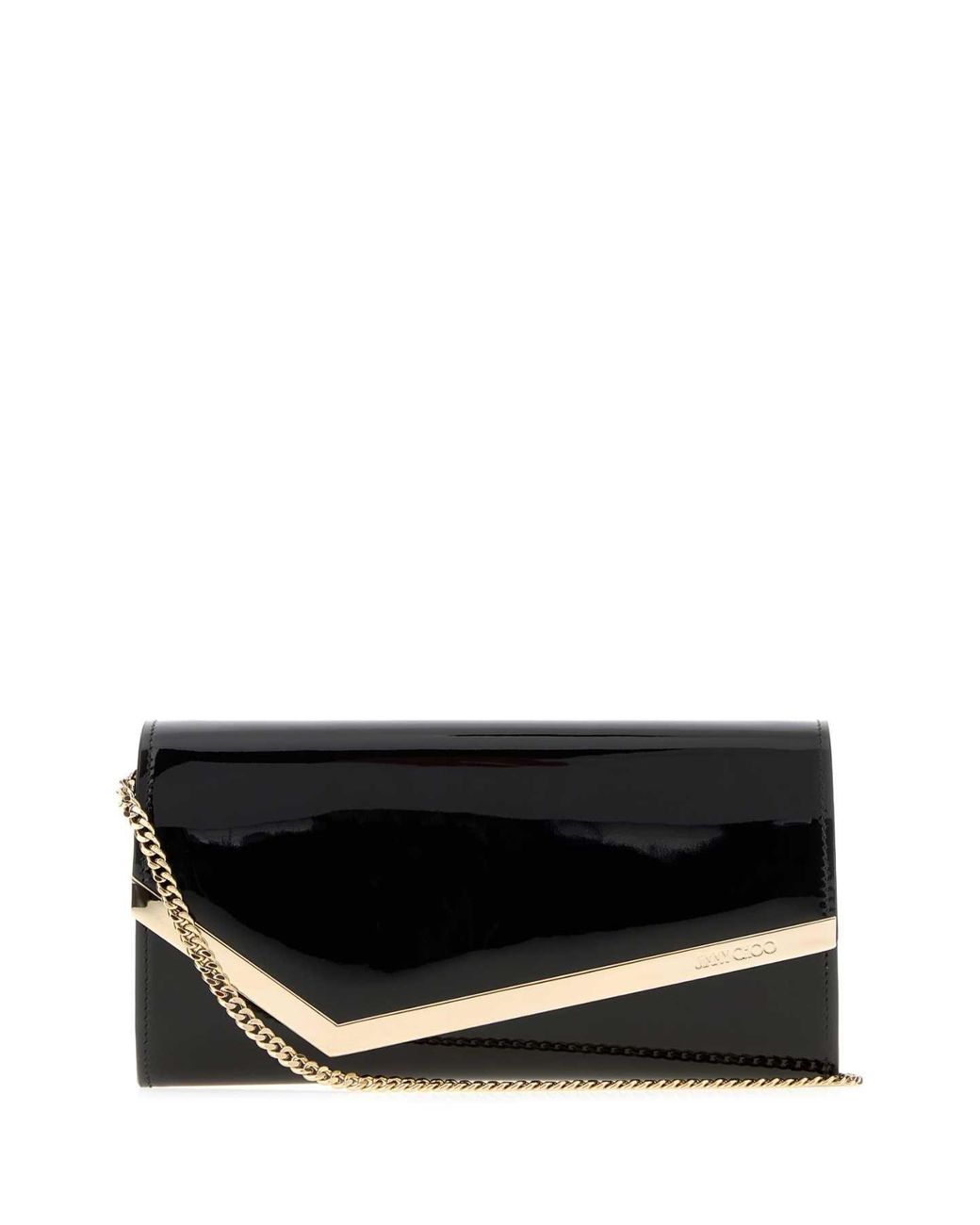 Jimmy Choo Black Leather Emmie Clutch