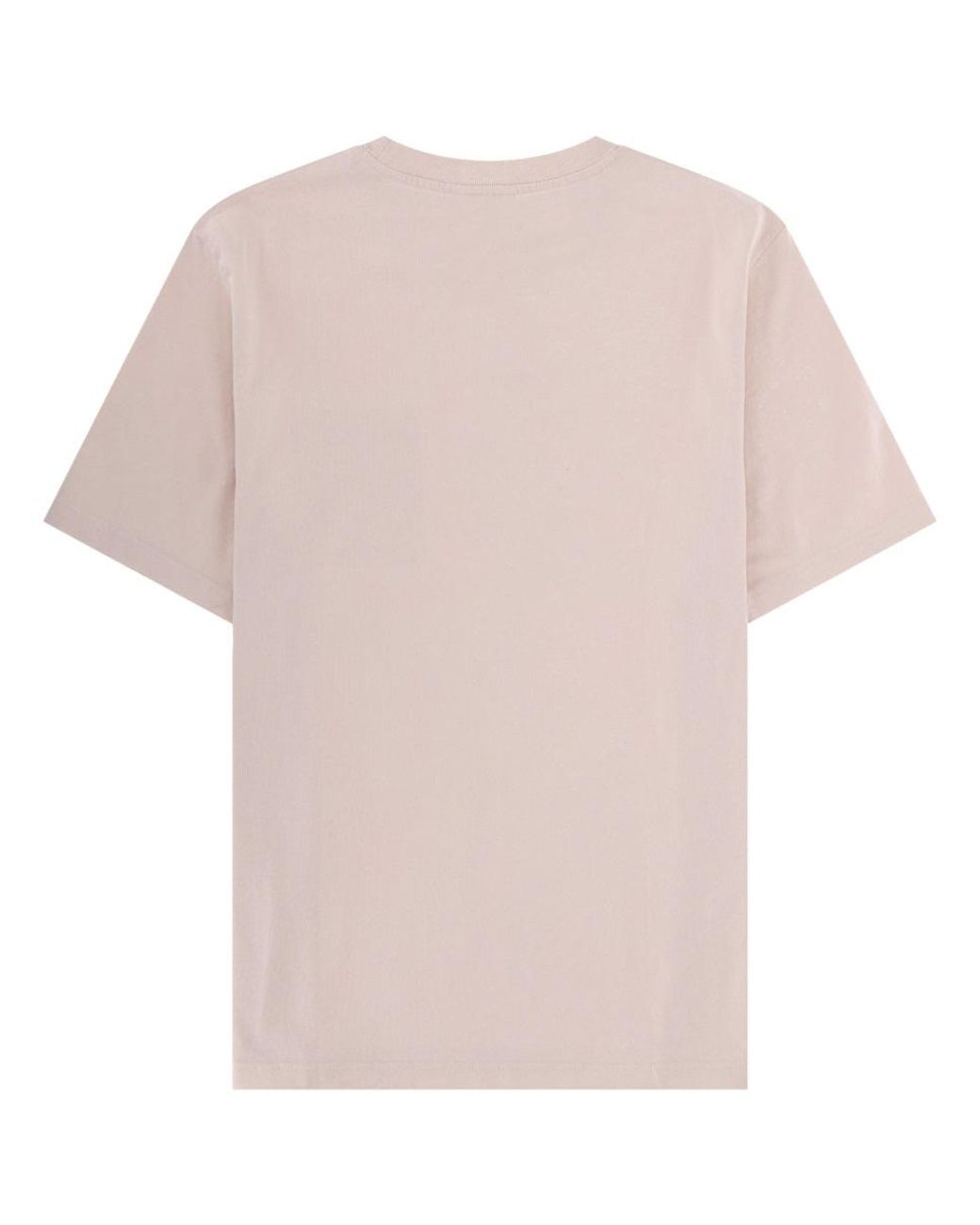 Maison Kitsuné Pink T Shirt "Poetic Script"
