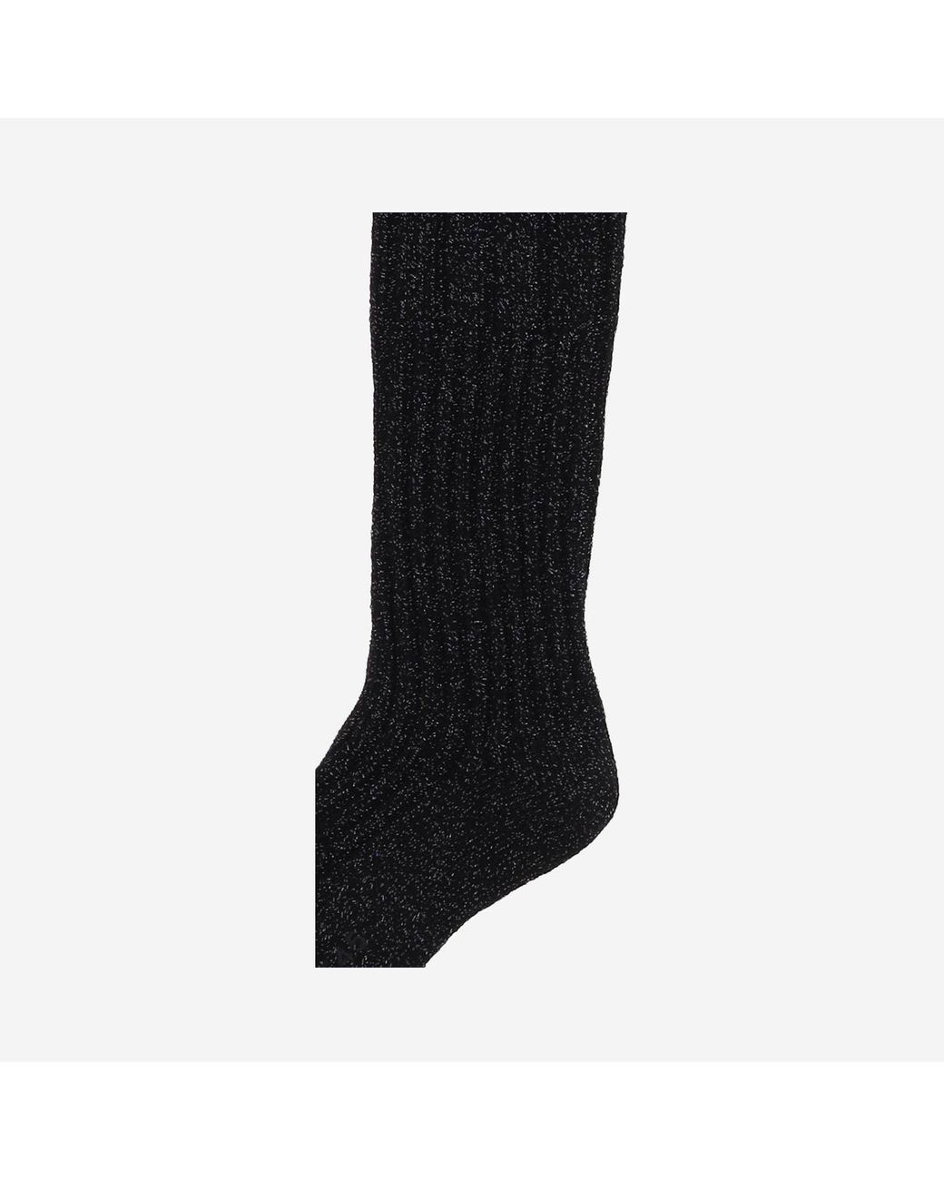 ANT45 Black Ribbed Stretch Cotton Blend Socks