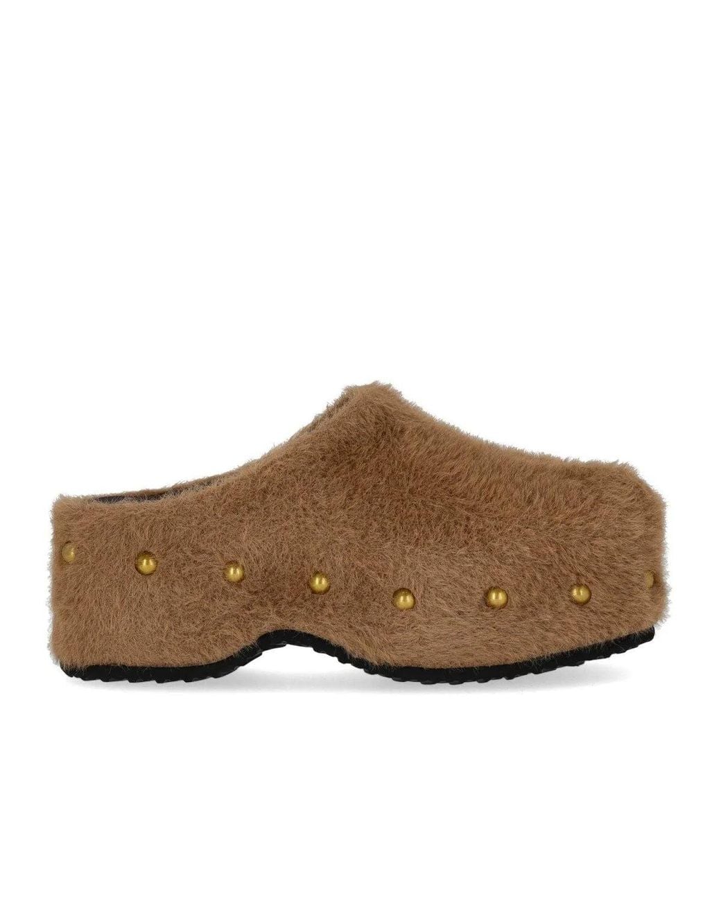 MISS OLIVIA Brown Carola Mohair Clog