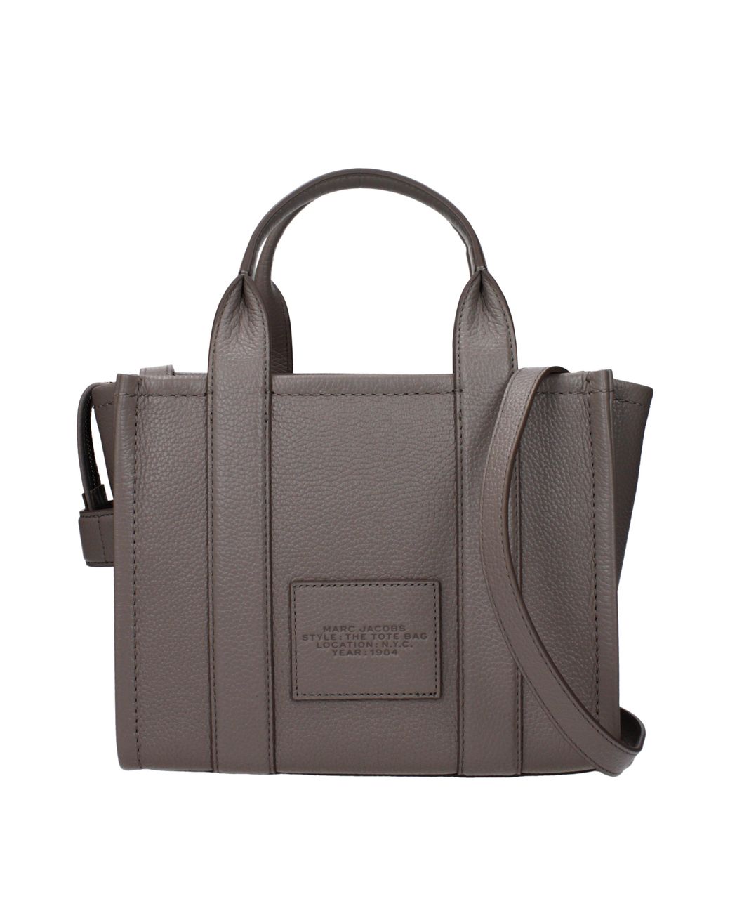 Marc Jacobs Brown Borse A Mano Donna Pelle Grigio/Cemento