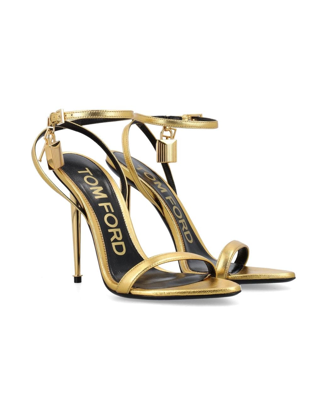 Tom Ford Padlock Metallic Sandals