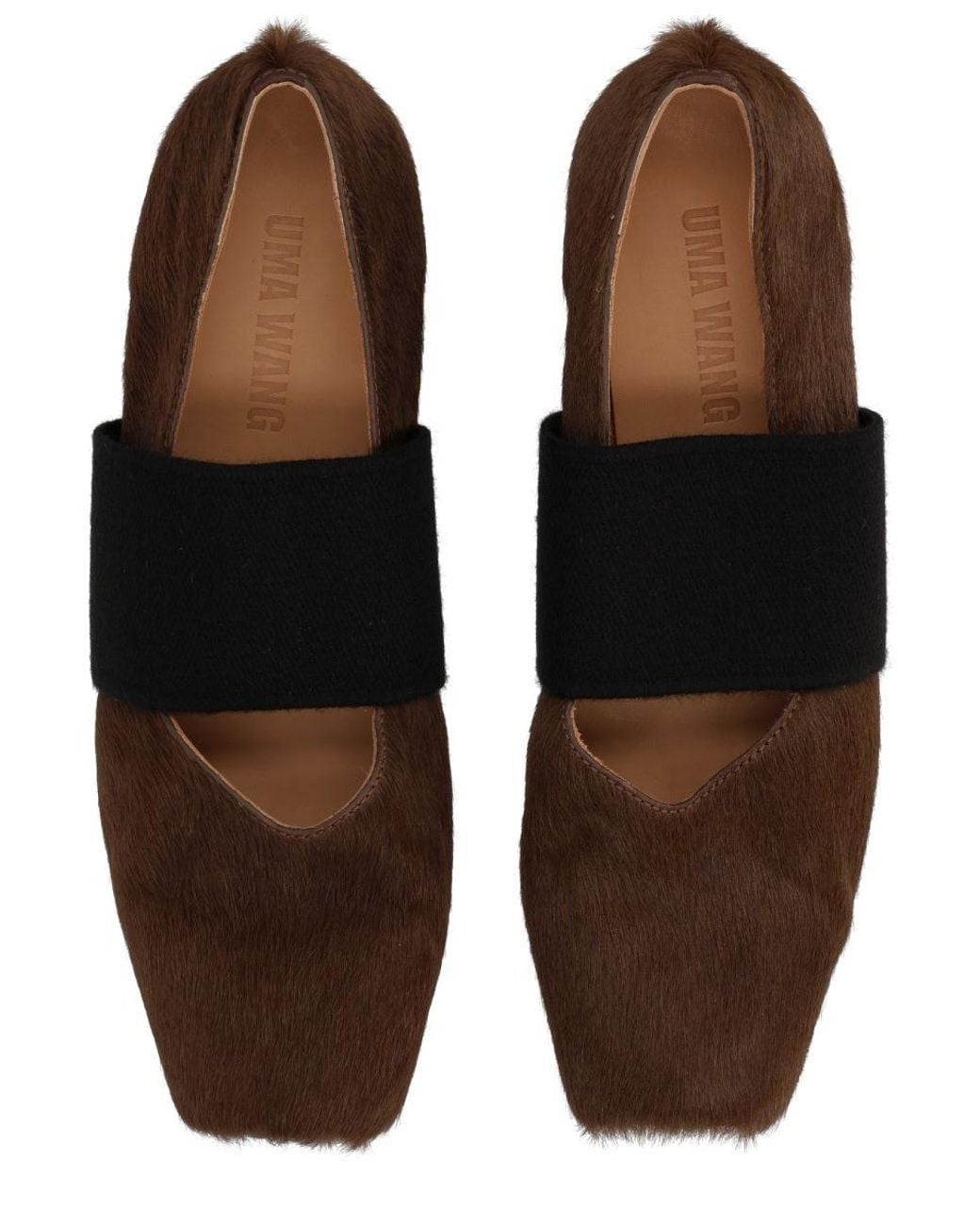 Uma Wang Brown Square Toe Ballerina