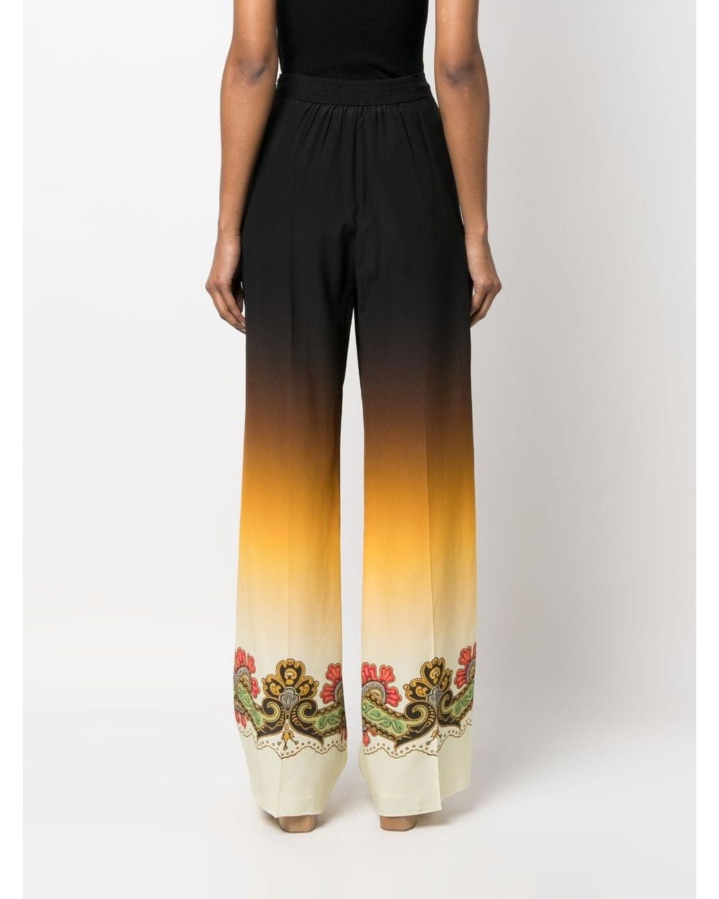 Etro Black Printed Trousers