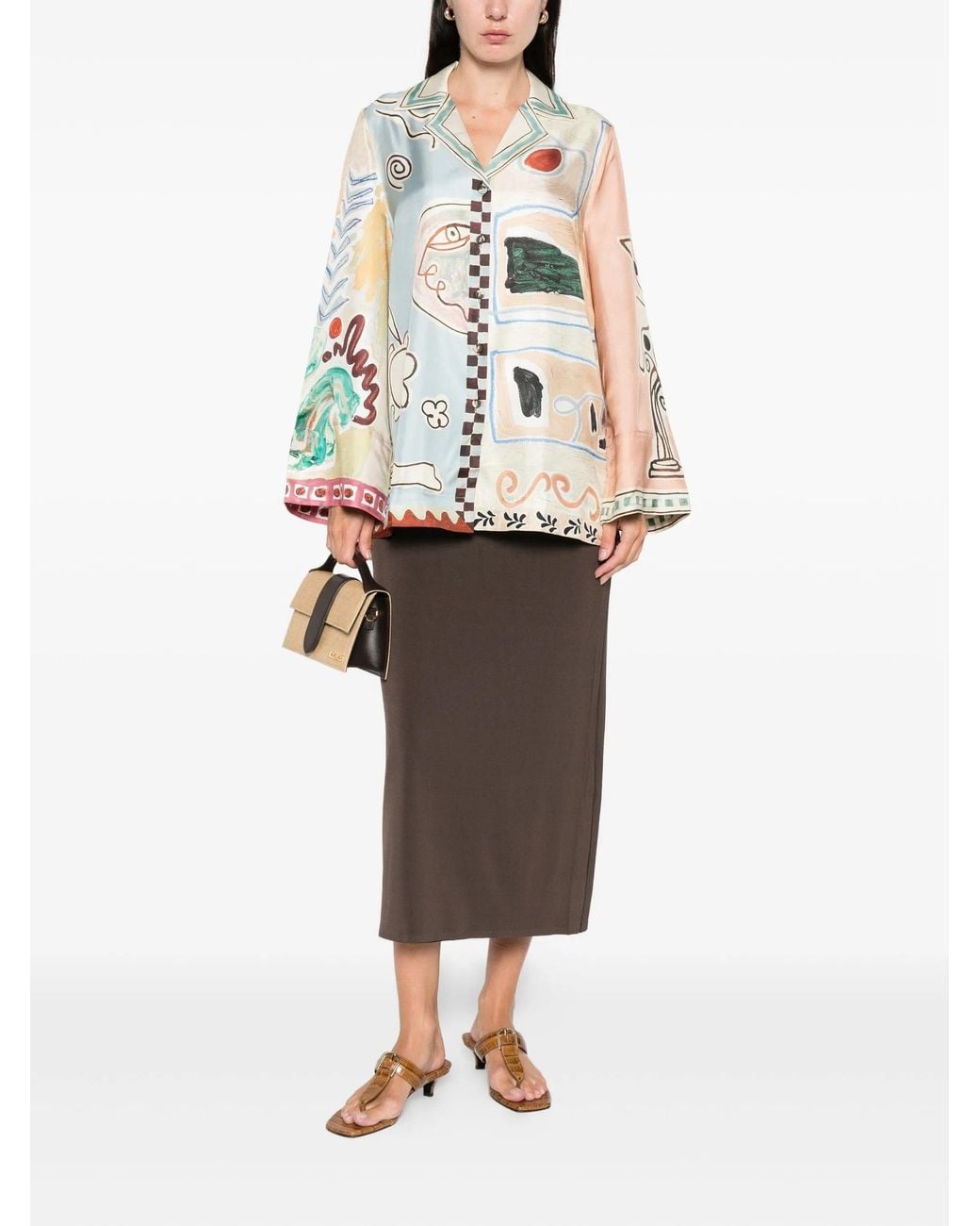 ALÉMAIS White Michelle Silk Shirt