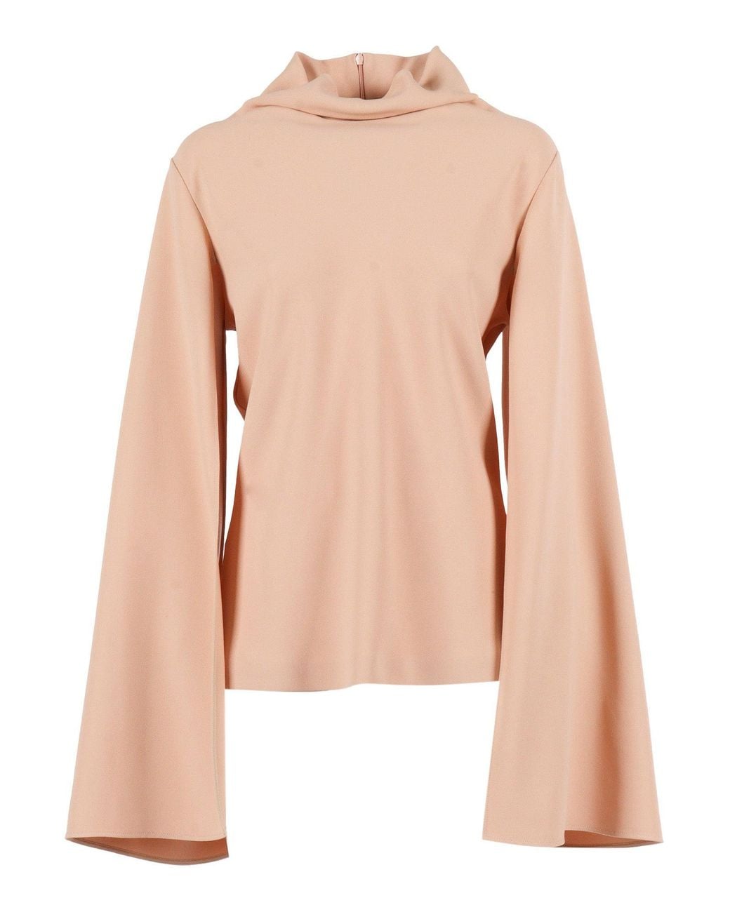Alberta Ferretti Pink Long-Sleeved Button-Down Shirt With Classic Collar And Subtle Sheen
