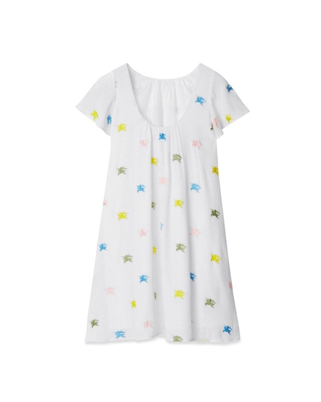 Burberry White Chic Mini Dress For Girls