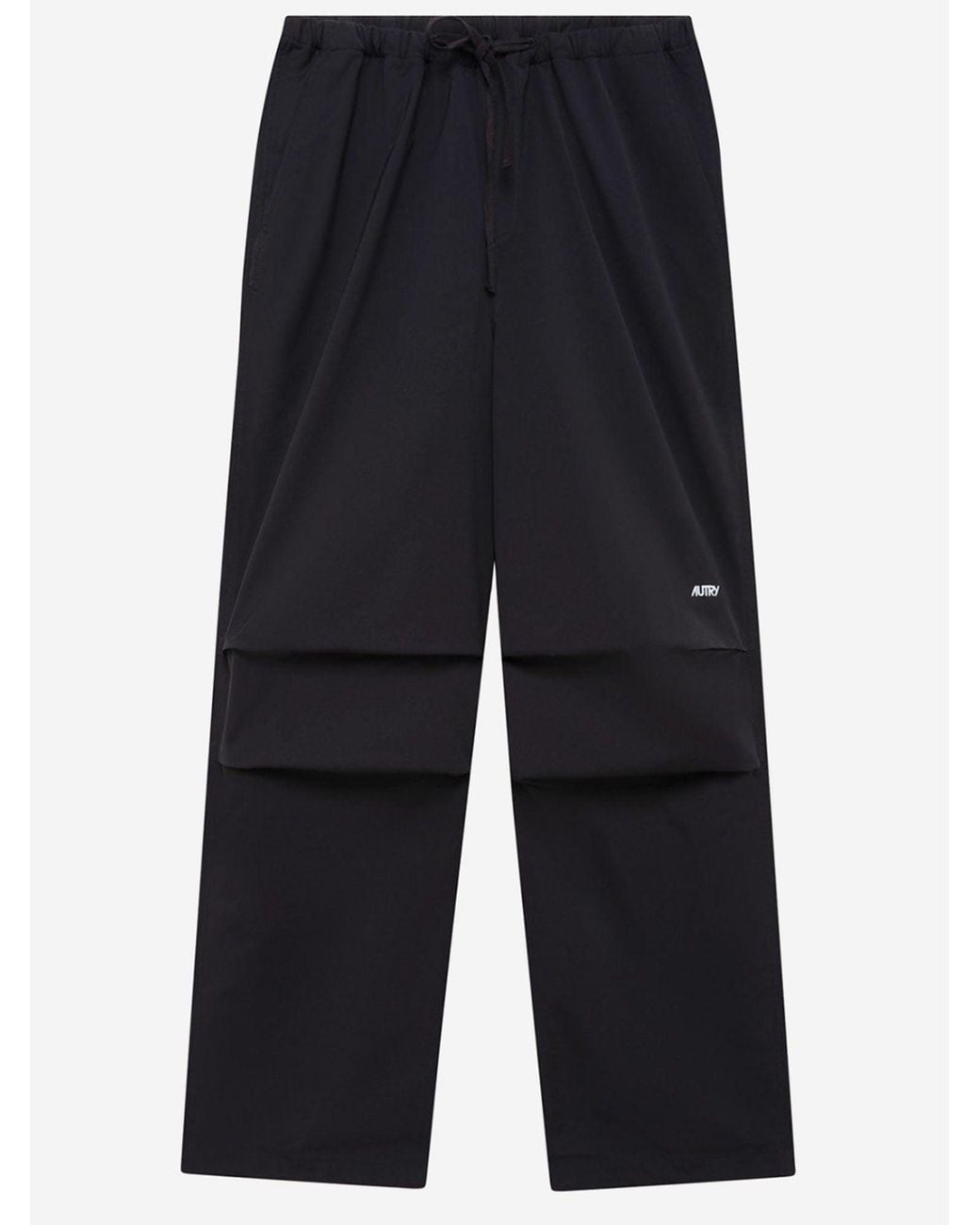 Autry Blue Nylon Pants With Logo