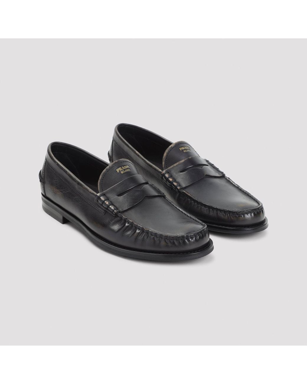 Mocassin Prada en coloris Black
