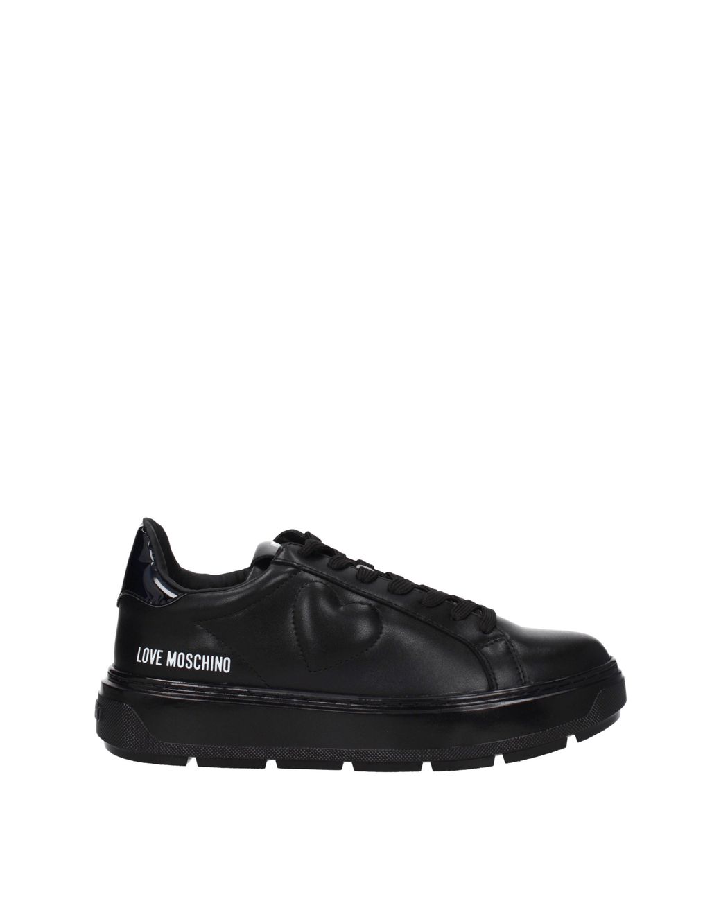 Love Moschino Black Sneakers Donna Pelle Nero
