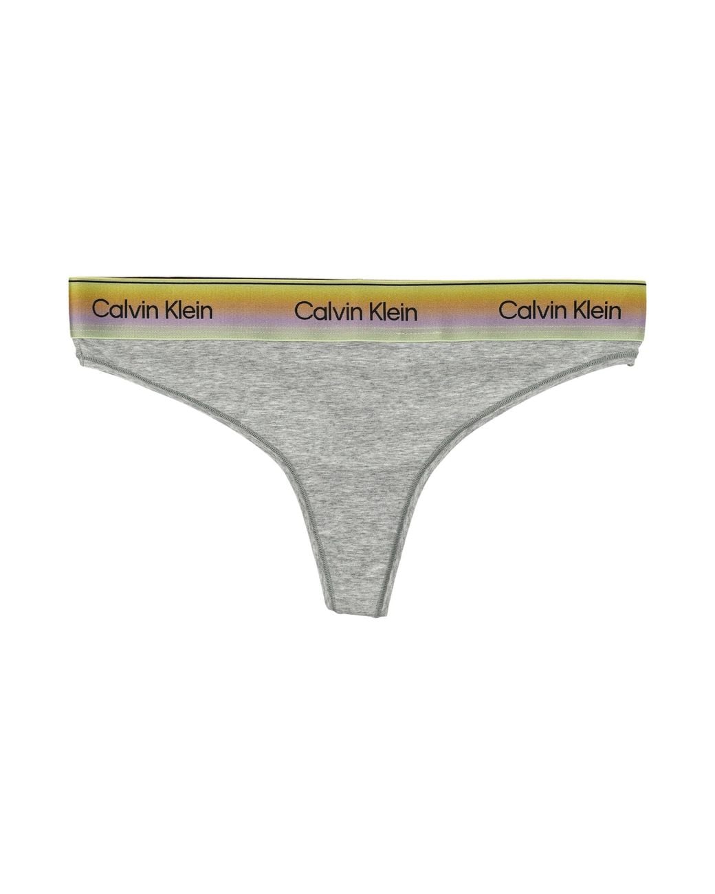 Calvin Klein Natural Logo Band Thong Cotton Underwear