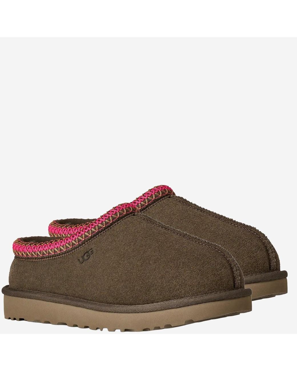 Ugg Brown Flat Shoes Pelle Scamosciata