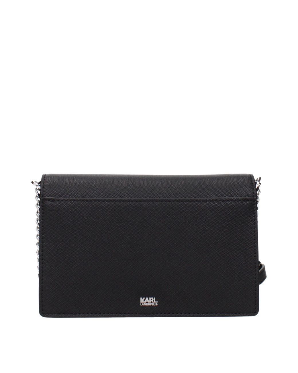 Karl Lagerfeld Black Bags With Tracolla Icon Polyurethane And