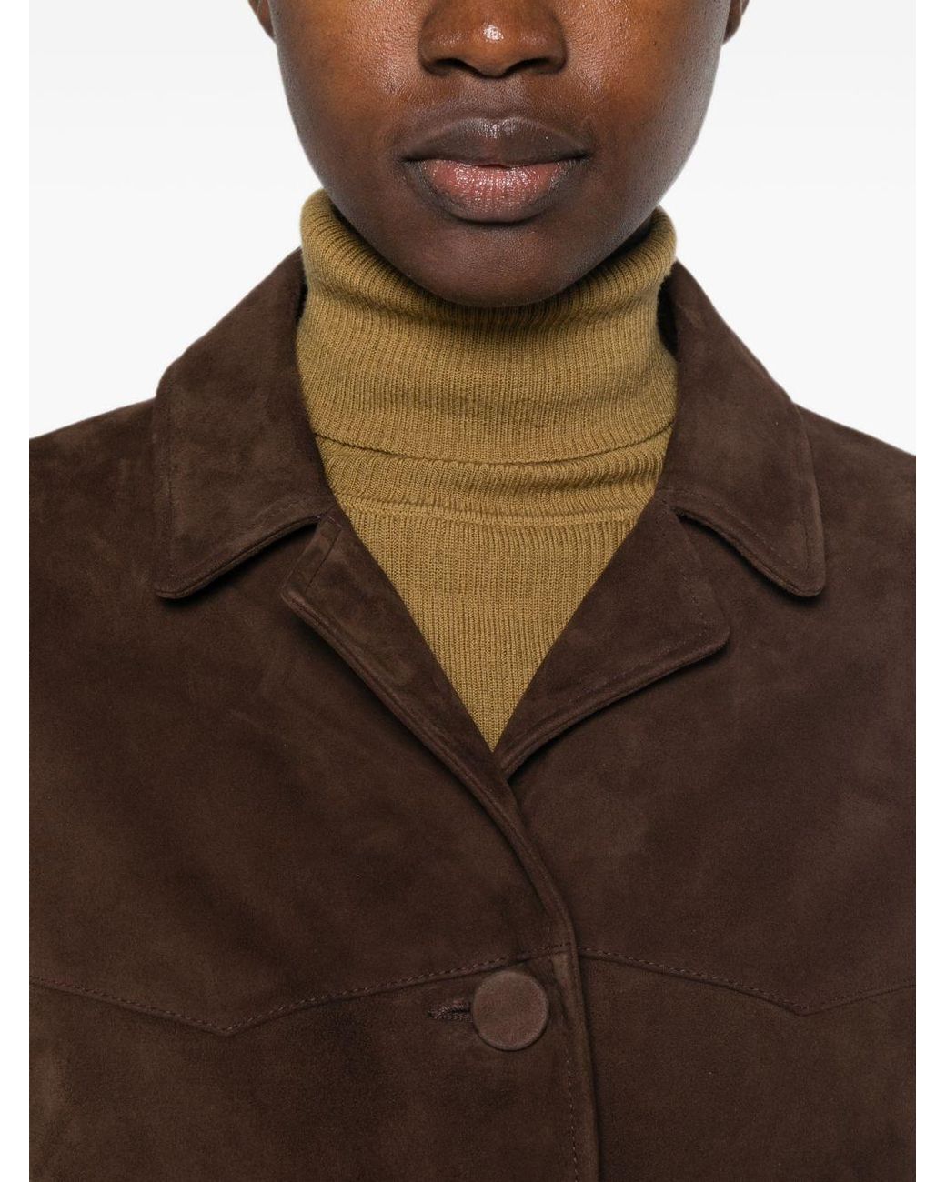 Tory Burch Brown Leather Blazer Jacket