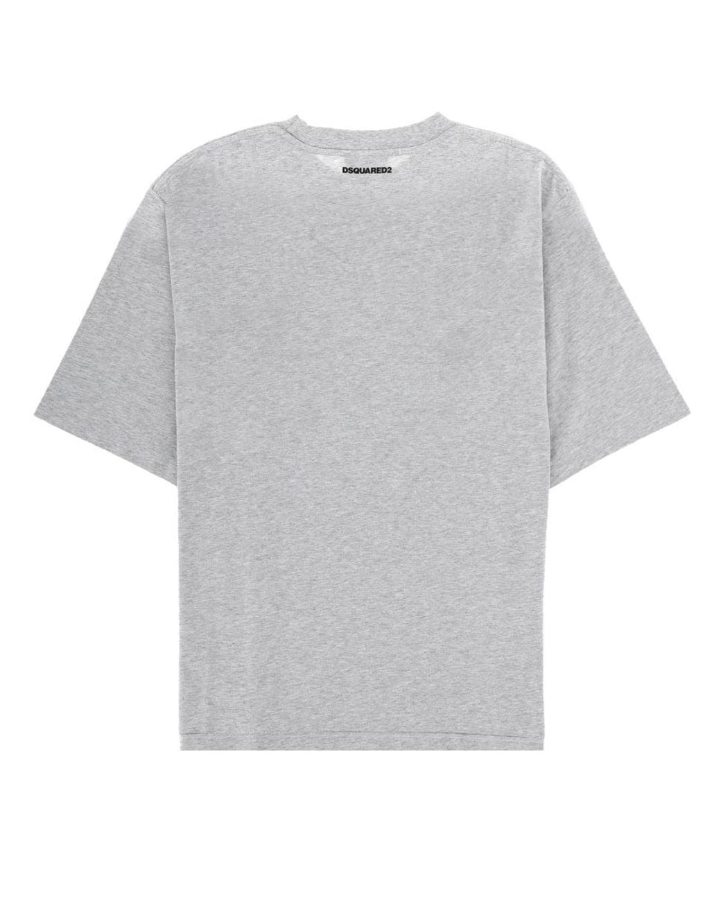 DSquared² Gray T-Shirt With Print