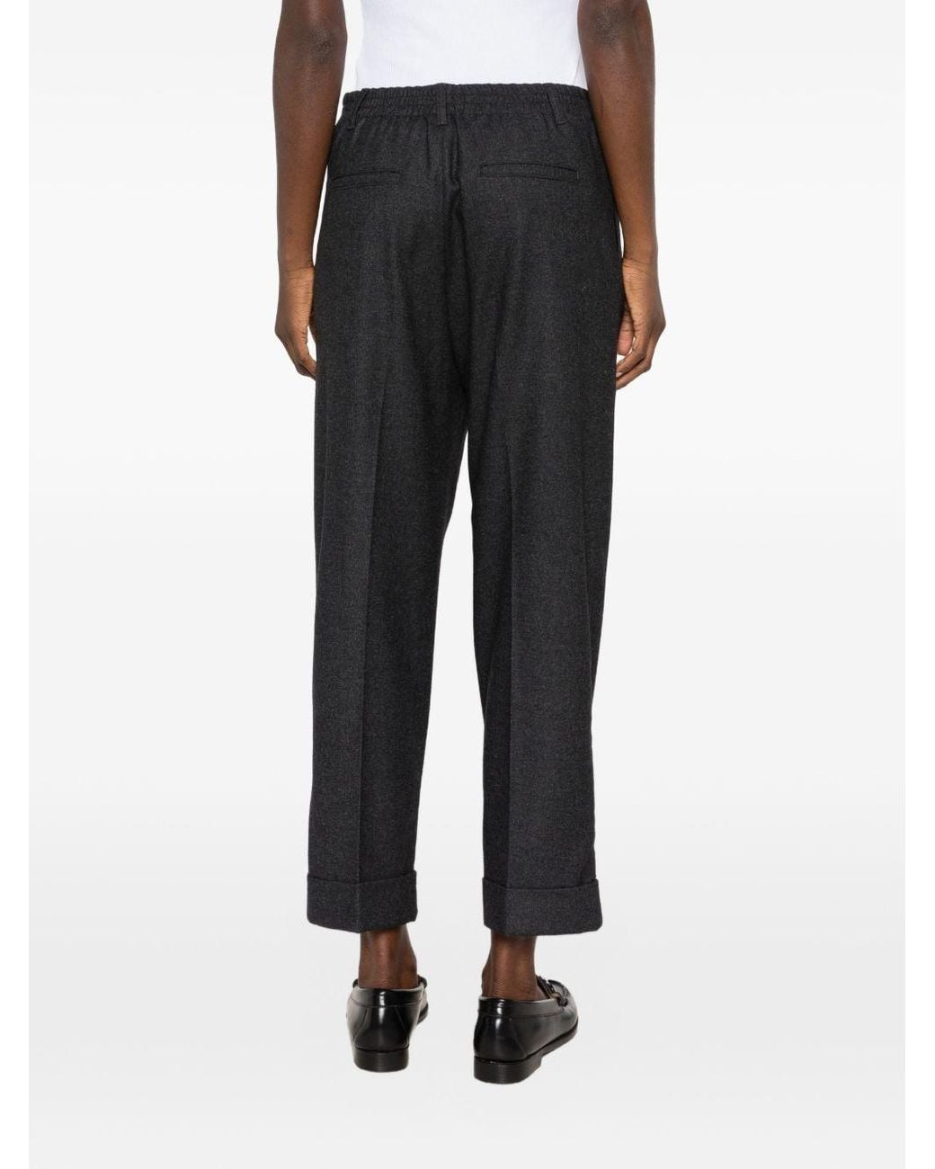 Closed Black Wool Blend Trousers