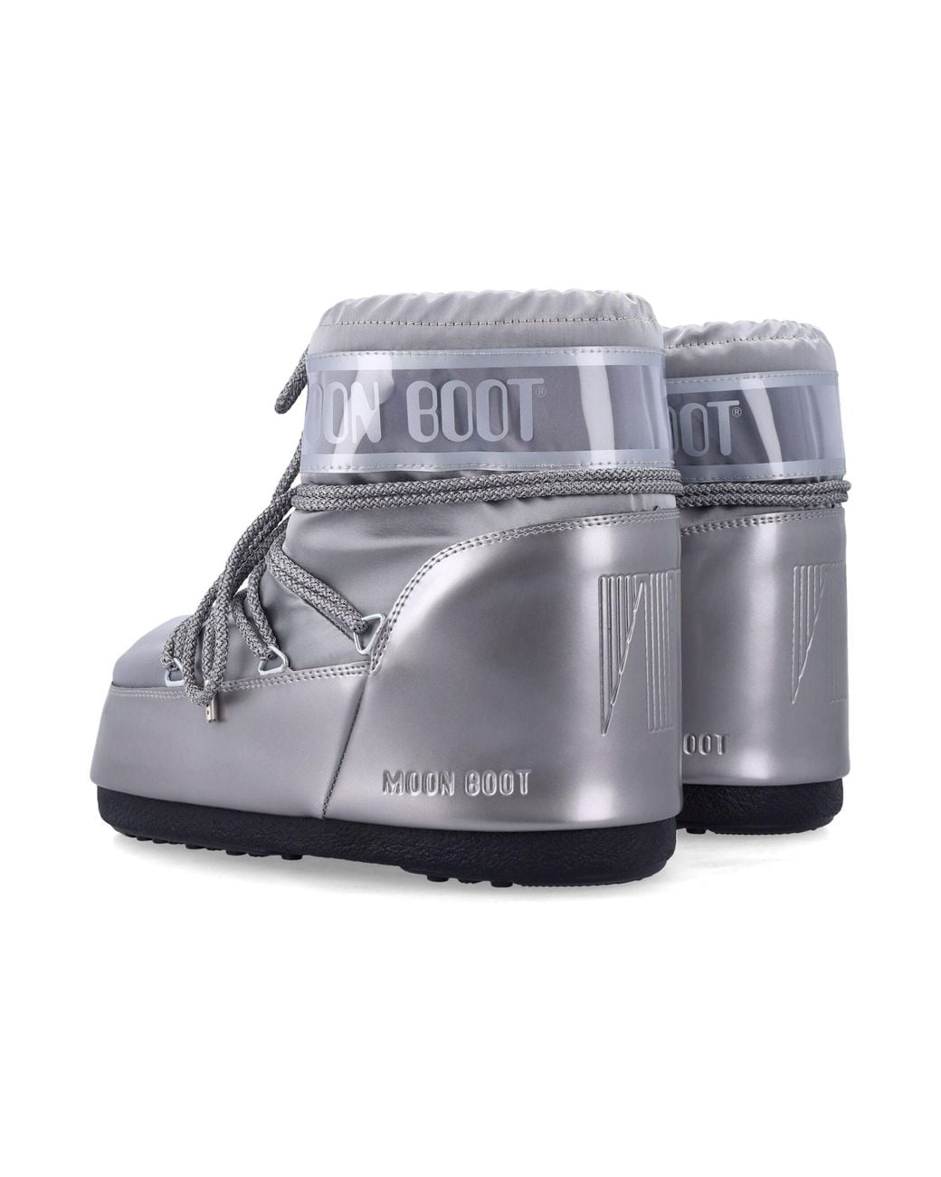 Moon Boot Gray Flache Schuhe Silber