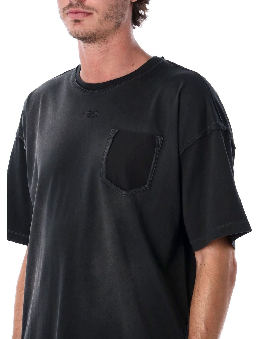 DIESEL Black T Shirts And Polos